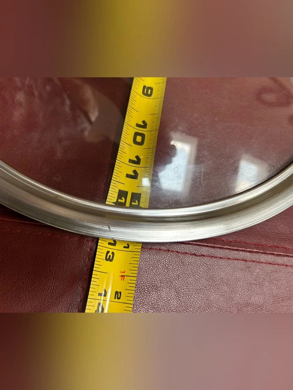Calphalon Glass Cookware Lid w/Brushed Silver Handle-13”diam. SEE what’s cooking